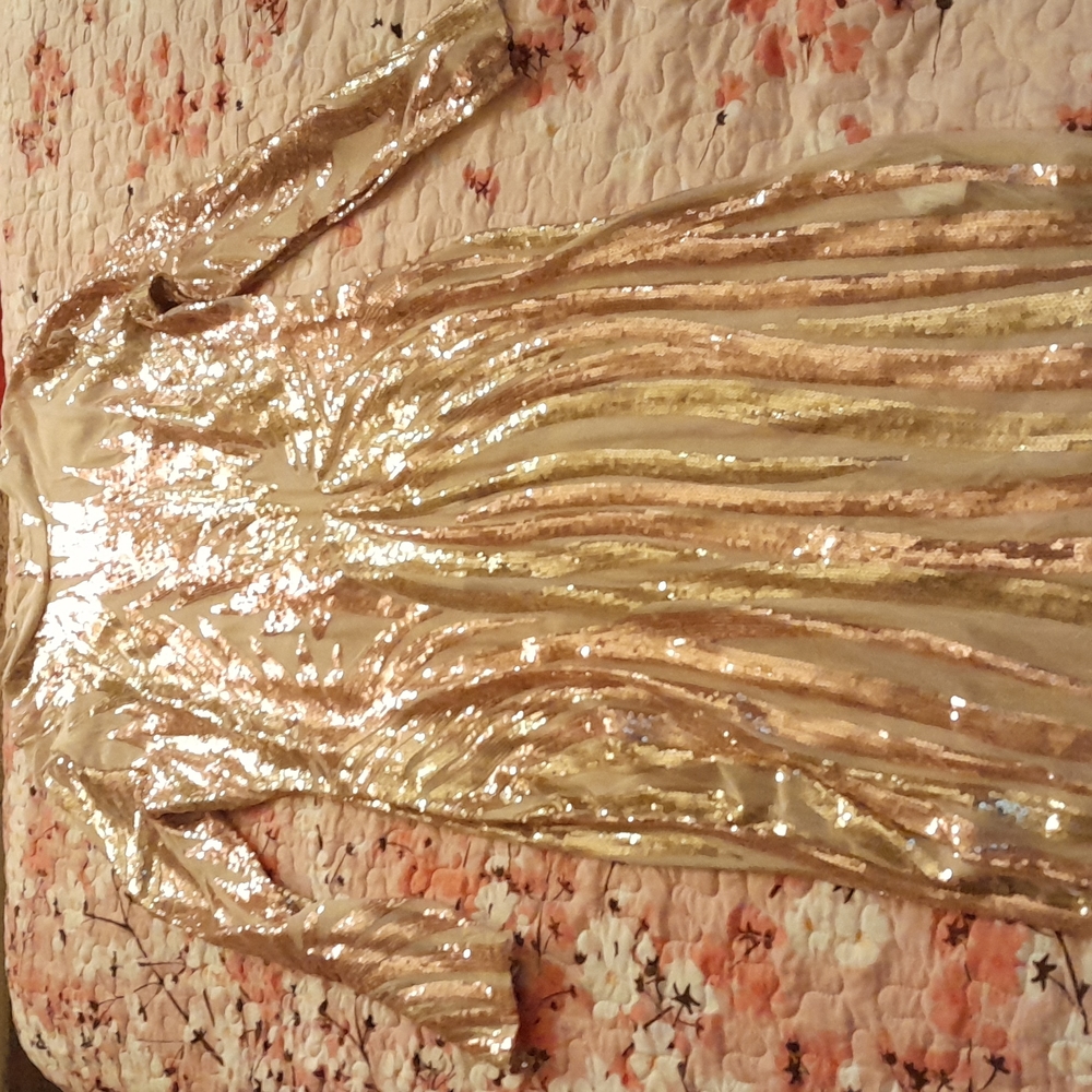 Gold and rose gold dress